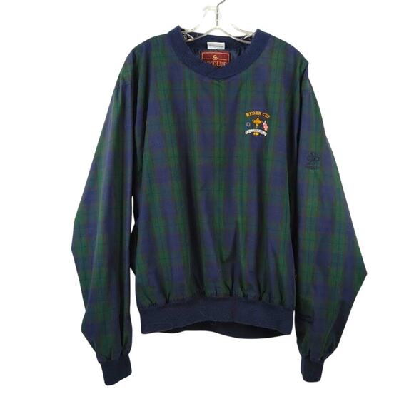 1997 Ryder Cup Valderama XL ProQuip Gold Sweater Plaid Vintage - Picture 1 of 7